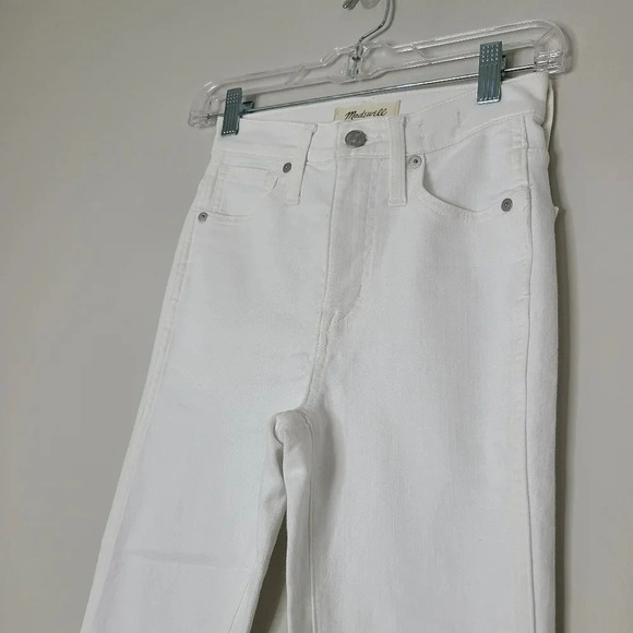 NWT Madewell White 10" High-Rise Skinny Jeans 23 - Picture 5 of 9